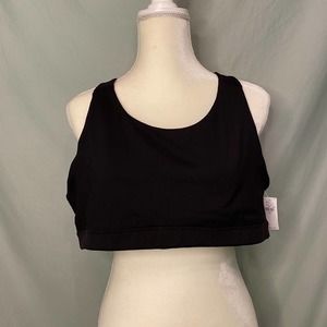 OLD NAVY PowerPress Black Strappy Sports Bra NWT Women's XXL